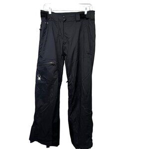 Spyder Womens Vintage Black Lined Snowboard Ski Snow Pants Medium Short 30x30